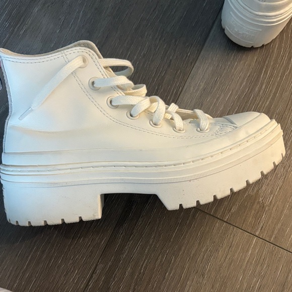 Converse Women's Off-White Platform Sneakers - Picture 6 of 6